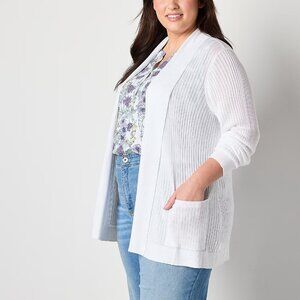 BRAND NEW Beautiful ladies White Liz Claiborne sweater SZ 2X
